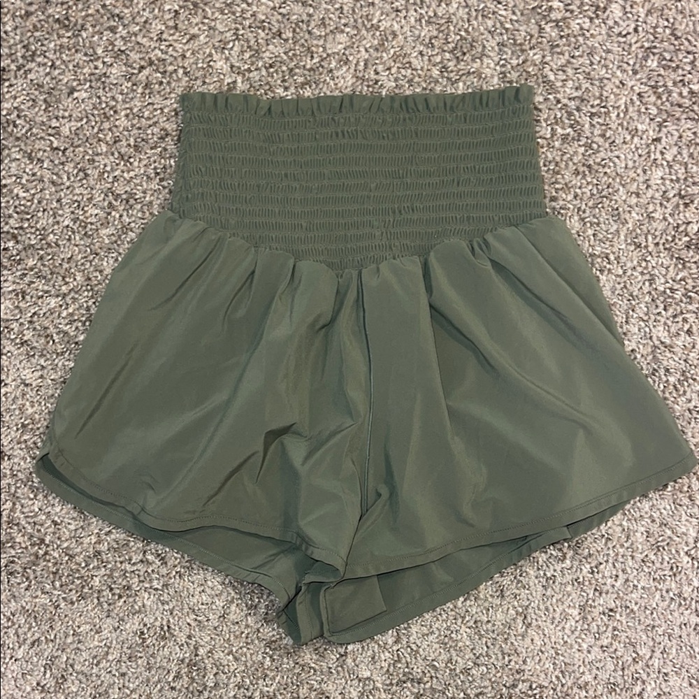 !Aerie High-Waisted Green Women's Shorts